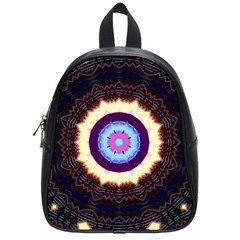 Mandala Art Design Pattern School Bag (small) by Simbadda