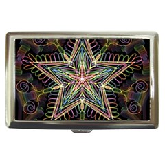 Star Mandala Pattern Design Doodle Cigarette Money Case by Simbadda