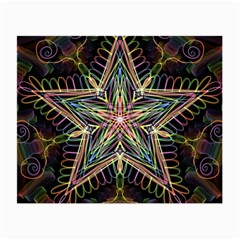 Star Mandala Pattern Design Doodle Small Glasses Cloth by Simbadda