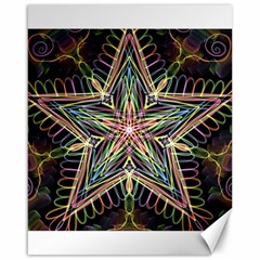 Star Mandala Pattern Design Doodle Canvas 16  X 20  by Simbadda