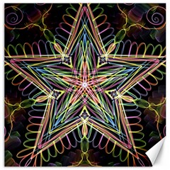 Star Mandala Pattern Design Doodle Canvas 20  X 20  by Simbadda