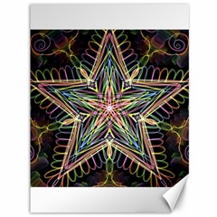 Star Mandala Pattern Design Doodle Canvas 36  X 48  by Simbadda