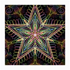 Star Mandala Pattern Design Doodle Medium Glasses Cloth (2-side) by Simbadda