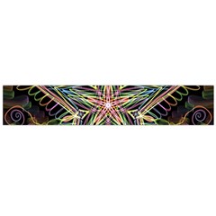 Star Mandala Pattern Design Doodle Large Flano Scarf  by Simbadda