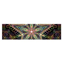 Star Mandala Pattern Design Doodle Satin Scarf (oblong) by Simbadda