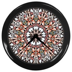 Abstract Art Texture Mandala Wall Clock (black) by Simbadda