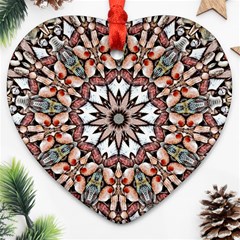 Abstract Art Texture Mandala Heart Ornament (two Sides) by Simbadda