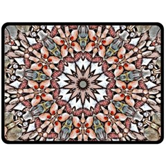 Abstract Art Texture Mandala Fleece Blanket (large)  by Simbadda