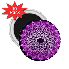 Mandala Mallow Circle Abstract 2 25  Magnets (10 Pack)  by Simbadda