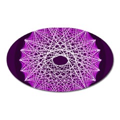 Mandala Mallow Circle Abstract Oval Magnet by Simbadda