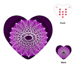 Mandala Mallow Circle Abstract Playing Cards (heart) by Simbadda