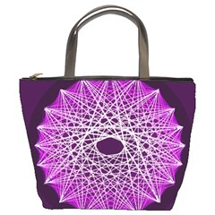 Mandala Mallow Circle Abstract Bucket Bag by Simbadda