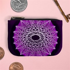 Mandala Mallow Circle Abstract Mini Coin Purse by Simbadda