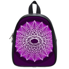 Mandala Mallow Circle Abstract School Bag (small) by Simbadda