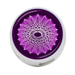 Mandala Mallow Circle Abstract 4-port Usb Hub (two Sides) by Simbadda