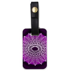 Mandala Mallow Circle Abstract Luggage Tags (one Side)  by Simbadda