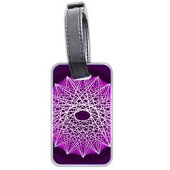 Mandala Mallow Circle Abstract Luggage Tags (two Sides) by Simbadda