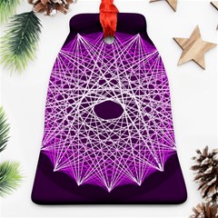 Mandala Mallow Circle Abstract Bell Ornament (two Sides) by Simbadda