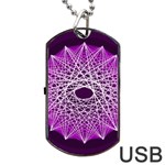 Mandala Mallow Circle Abstract Dog Tag USB Flash (One Side) Front