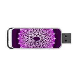 Mandala Mallow Circle Abstract Portable Usb Flash (one Side) by Simbadda