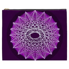 Mandala Mallow Circle Abstract Cosmetic Bag (xxxl) by Simbadda