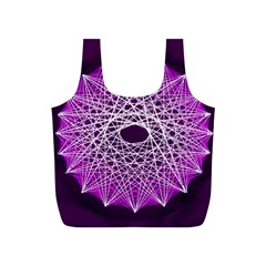 Mandala Mallow Circle Abstract Full Print Recycle Bag (s) by Simbadda