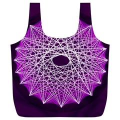 Mandala Mallow Circle Abstract Full Print Recycle Bag (xl) by Simbadda