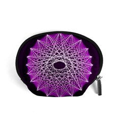 Mandala Mallow Circle Abstract Accessory Pouch (small) by Simbadda