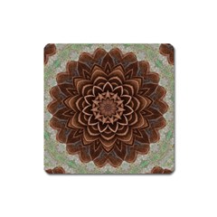 Abstract Art Texture Mandala Square Magnet