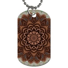 Abstract Art Texture Mandala Dog Tag (one Side) by Simbadda