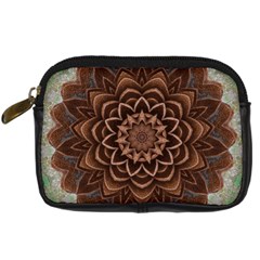 Abstract Art Texture Mandala Digital Camera Leather Case by Simbadda