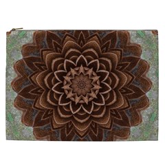 Abstract Art Texture Mandala Cosmetic Bag (xxl) by Simbadda