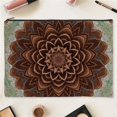 Abstract Art Texture Mandala Cosmetic Bag (xxxl) by Simbadda