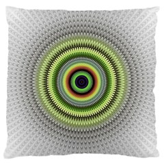 Fractal Mandala White Background Large Cushion Case (two Sides) by Simbadda