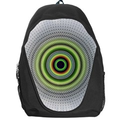 Fractal Mandala White Background Backpack Bag by Simbadda