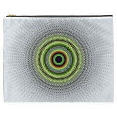 Fractal Mandala White Background Cosmetic Bag (xxxl) by Simbadda