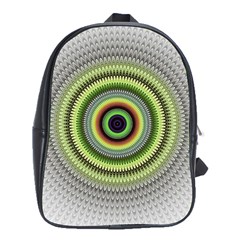 Fractal Mandala White Background School Bag (xl) by Simbadda