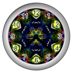 Chakra Art Healing Mandala Wall Clock (silver) by Simbadda