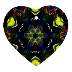 Chakra Art Healing Mandala Heart Ornament (two Sides) by Simbadda