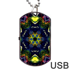 Chakra Art Healing Mandala Dog Tag Usb Flash (one Side) by Simbadda