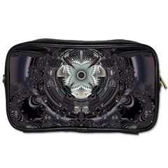 Black And White Fractal Art Artwork Design Toiletries Bag (one Side) by Simbadda