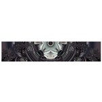 Black And White Fractal Art Artwork Design Small Flano Scarf Back