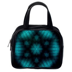 Abstract Pattern Black Green Classic Handbag (one Side) by Simbadda