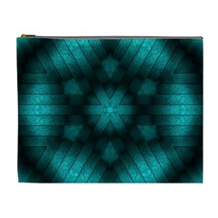 Abstract Pattern Black Green Cosmetic Bag (xl) by Simbadda