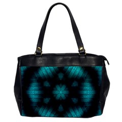 Abstract Pattern Black Green Oversize Office Handbag by Simbadda