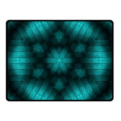 Abstract Pattern Black Green Double Sided Fleece Blanket (small)  by Simbadda