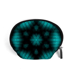 Abstract Pattern Black Green Accessory Pouch (small) by Simbadda