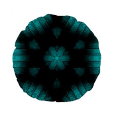 Abstract Pattern Black Green Standard 15  Premium Flano Round Cushions by Simbadda