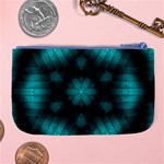 Abstract Pattern Black Green Large Coin Purse Back