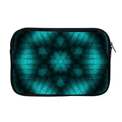 Abstract Pattern Black Green Apple Macbook Pro 17  Zipper Case by Simbadda